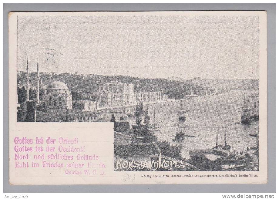 Österreich Levante 1898-10-18 Ansichtskarte Konstantinopel - Levant Autrichien