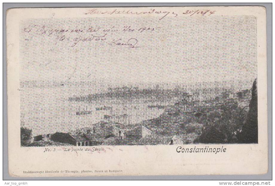 Österreich Levante 1905-01-13 Constantinopel Ansichtskarte Nach Pirée Griechenland - Levant Autrichien