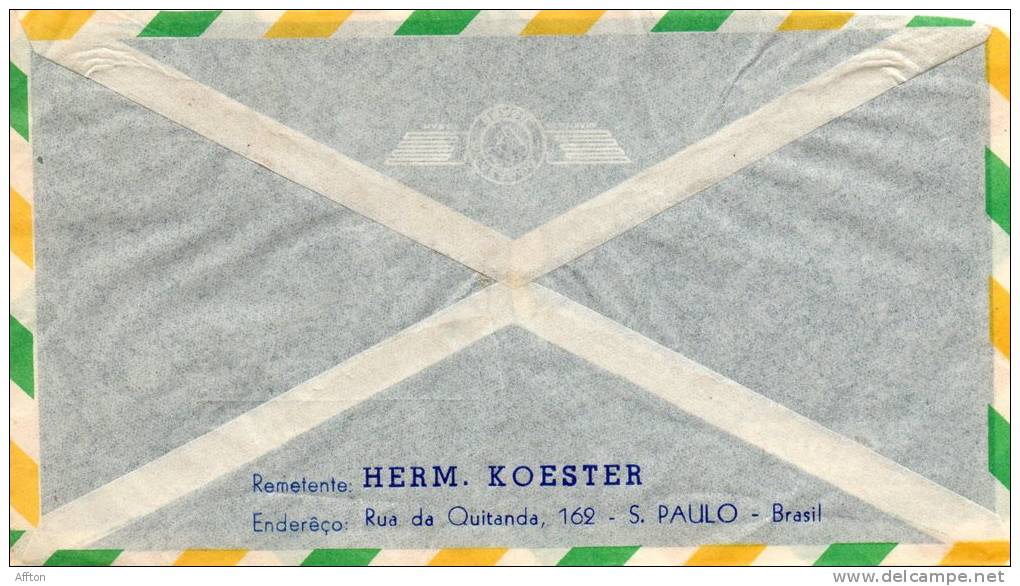 Brazil Old Cover Mailed To USA - Briefe U. Dokumente