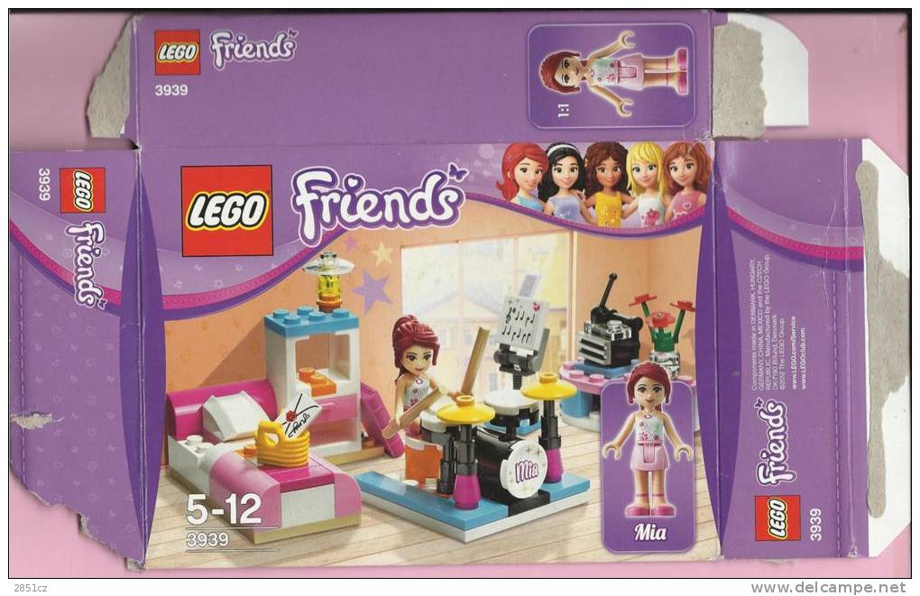 LEGO Carton BOX - No 3939  Friends - Mia - Bedroom - Cataloghi