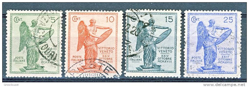 Regno 1921, Anniversario Vittoria, Serie 21 N. 119-122, Usati Cat. € 25 - Usati