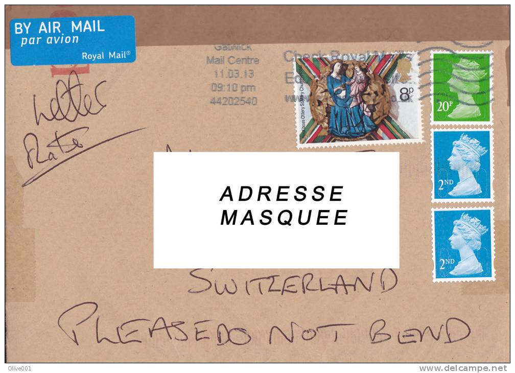 Lettre Circulée Pour La Suisse Exc N° 2665 - Covers & Documents