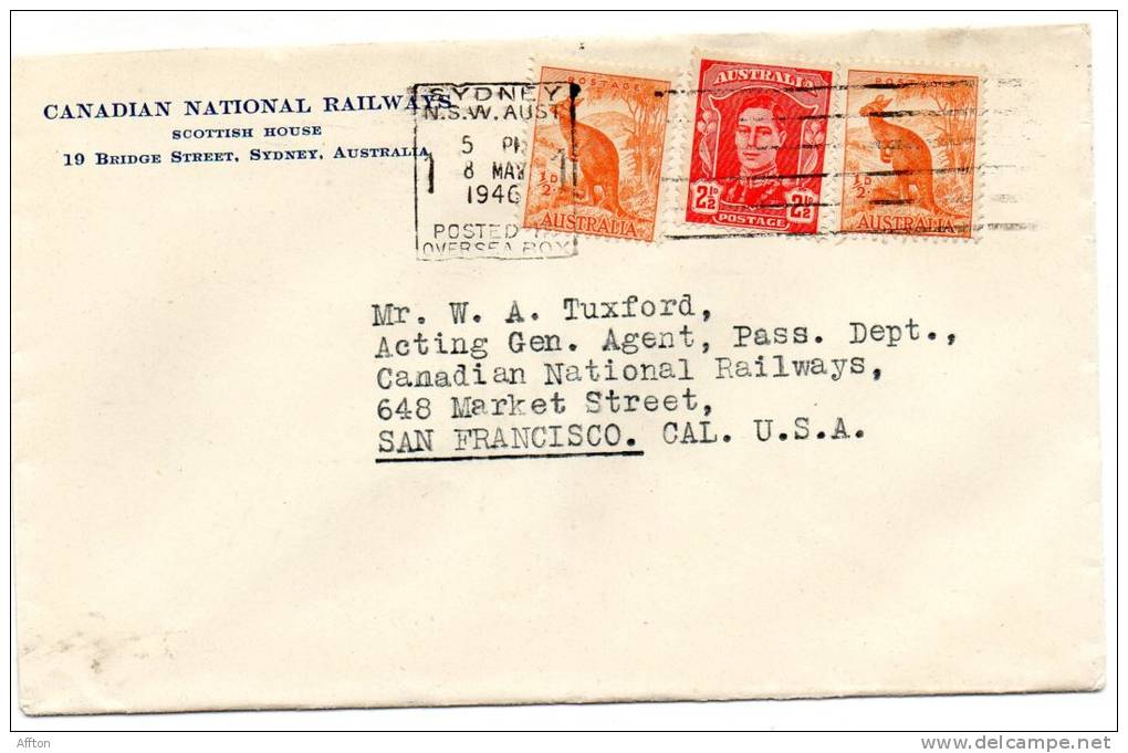 Australia 1946 Cover Mailed To USA - Covers & Documents