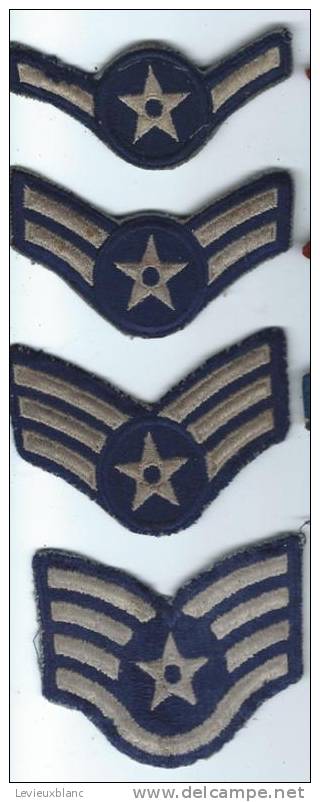 Armée US/ 4 écussons De Sous-officiers / Base De Couvron ( Aisne)/Otan /vers 1962  ET1 - Patches