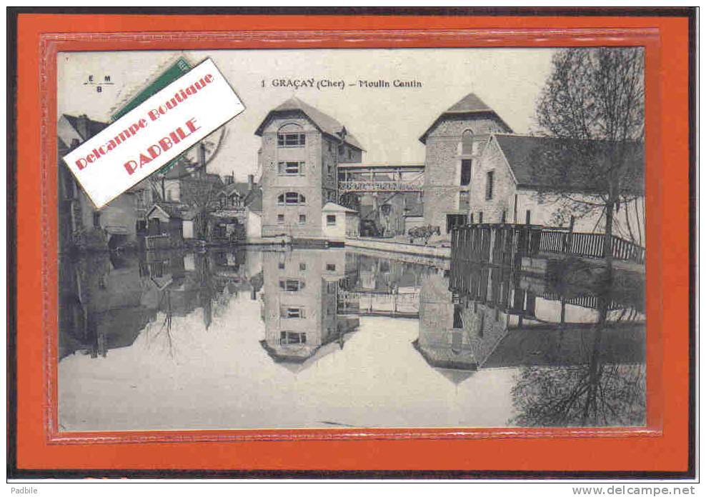 Carte Postale 18. Graçay  Moulin Cantin Trés Beau Plan - Graçay