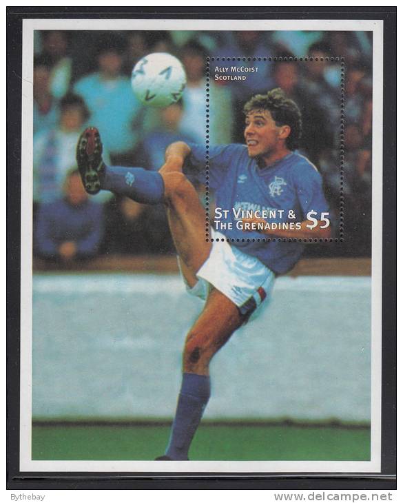 St. Vincent MNH Scott #2463 Souvenir Sheet $5 Ally McCost, Scotland - World Cup Soccer - St.Vincent (1979-...)