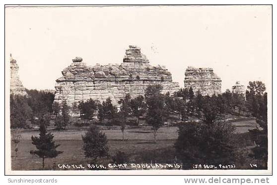 Wisconsin Camp Douglas Castle Rock Real Photo RPPC - Other & Unclassified