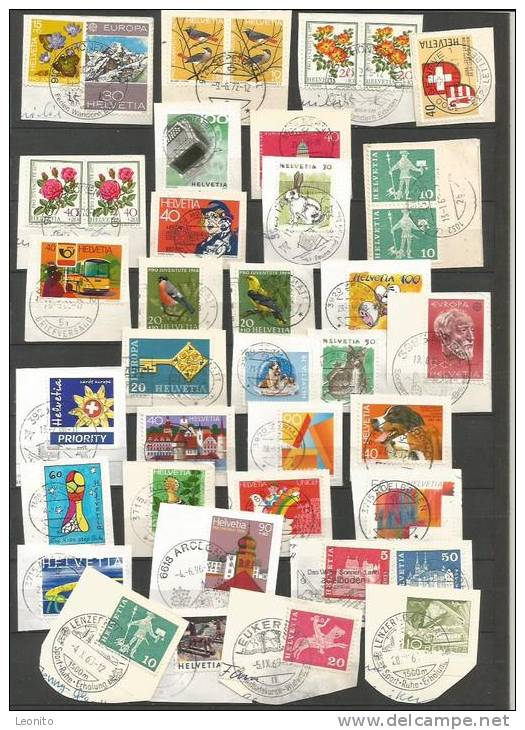 Schweiz Helvetia Suisse 75 Gebrauchte Briefmarken Used Stamps 4 Scans - Collections