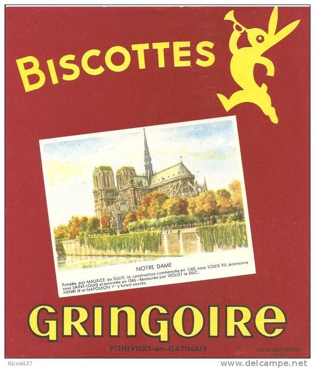 Buvard Biscottes Gringoire   Notre Dame - Biscottes