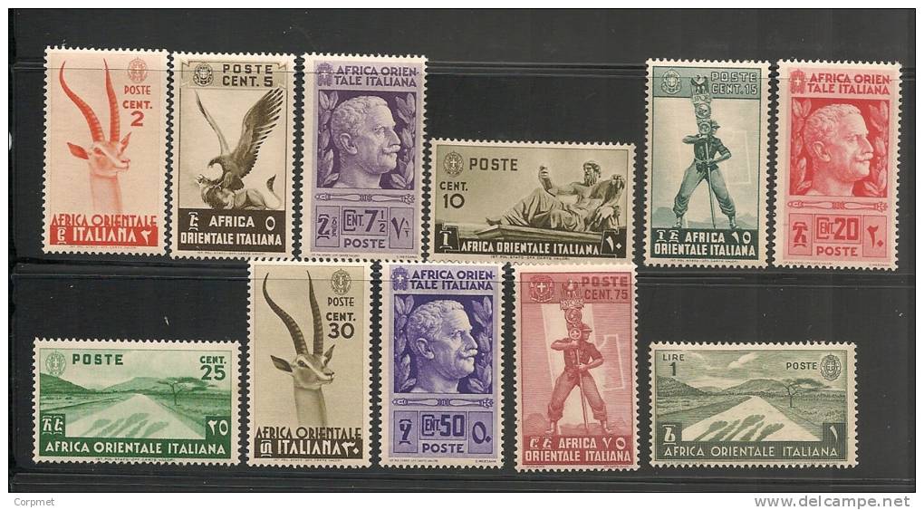 ITALIA -AFRICA ORIENTALE ITALIANA  1938 FAUNA   - Part Of The Set Yvert # 1/8 - 10/12 - **  MINT NH - Africa Oriental Italiana