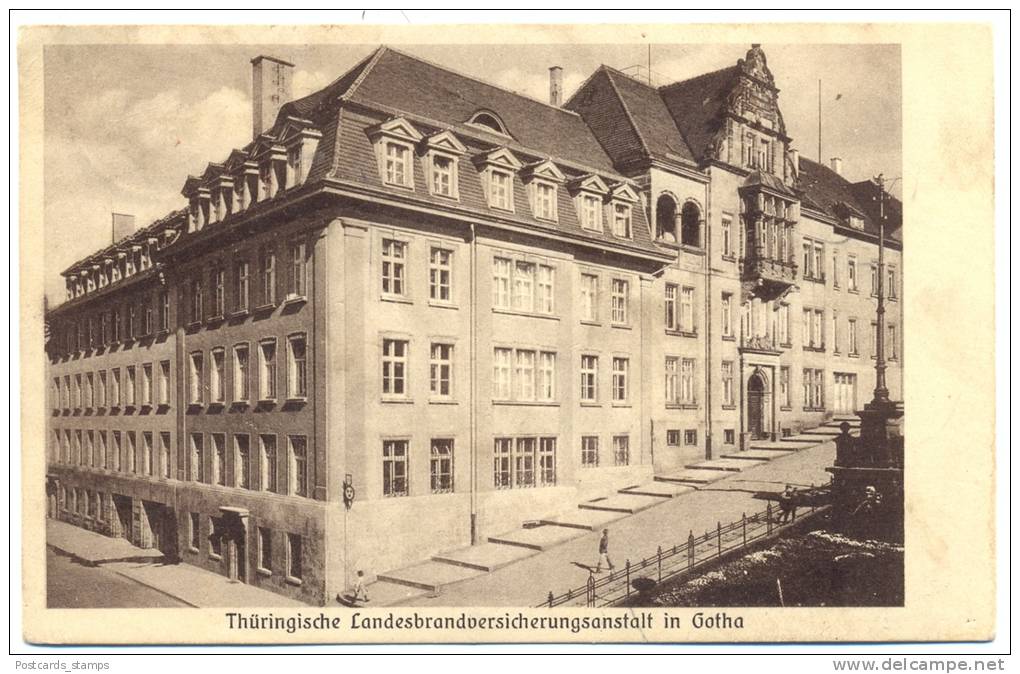 Gotha, Thüringische Landesbrandversicherungsa Nstalt, Um 1930, Landpoststempel V. Zillbach - Gotha