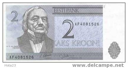 2006 Estonia 2 Kroon Banknote.Crisp UNC.Tartu Universit - Estland