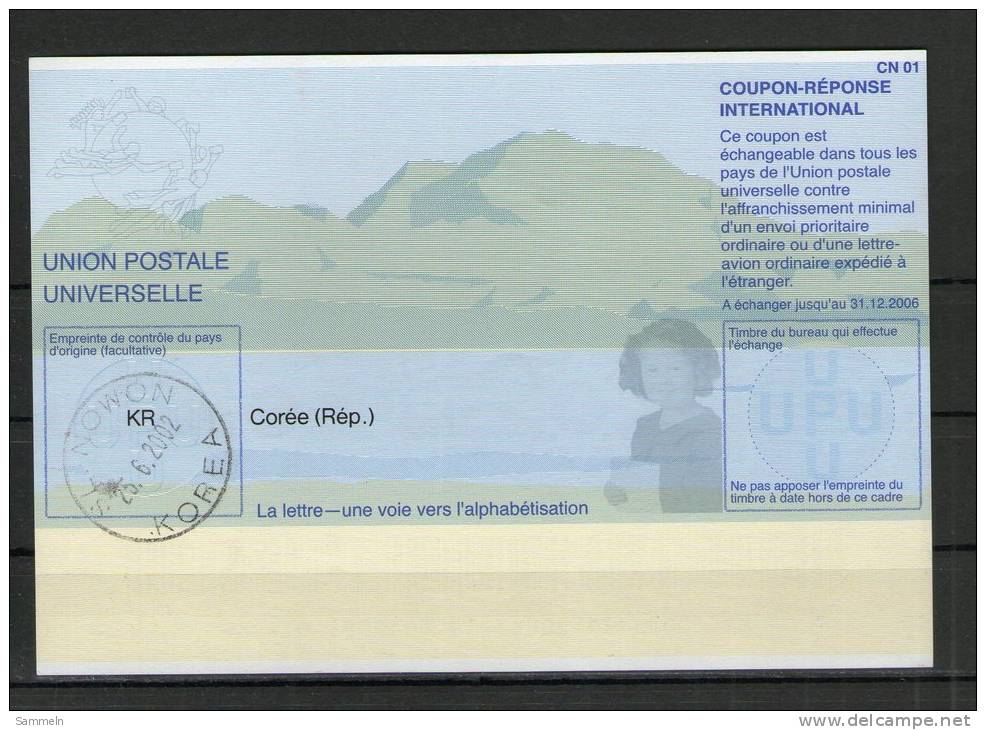 2394 IRC IAS CRI - International Reply Coupon - Antwortschein T31 Gestempelt Coree Korea KR20011121AB - Korea (...-1945)