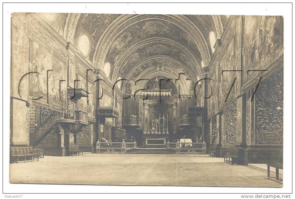 Île De Wight (Royaume Uni) : L´intérieur De La Cathédrale En 1917 CP PHOTO RARE. - Otros & Sin Clasificación