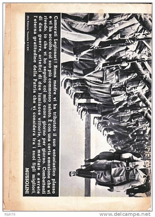 Italie - JOURNAL - La Vittoria Febbraio 1937 - ORGANO UFFICIALE DELL'ASSOCIAZIONE FRA MUTILATI E INVALIDI DI GUERRA - Autres & Non Classés