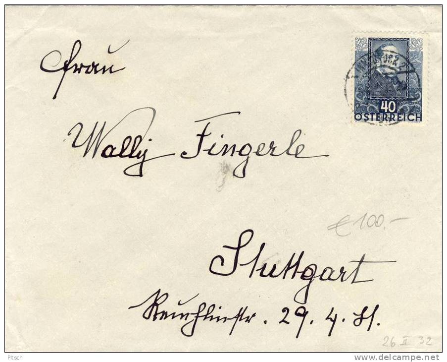 Austria - 1932 Poet Used On Single Franking To Germany - Briefe U. Dokumente