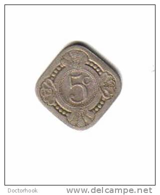 NETHERLANDS    5  CENTS  1923  (KM # 153) - 5 Centavos