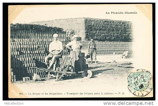 FOLKLORE PICARDIE DIVERS / La Brique Et Les Briquettes, Transport Pour La Cuisson / - Picardie