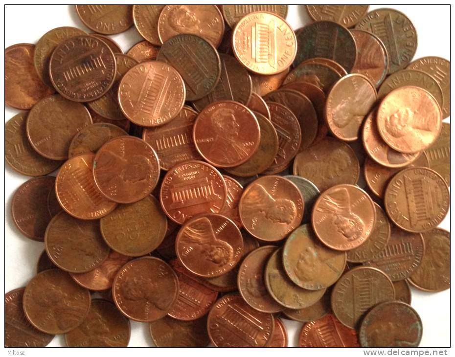 U.S.A.1 Cent 100+ Coins Lot - Collections