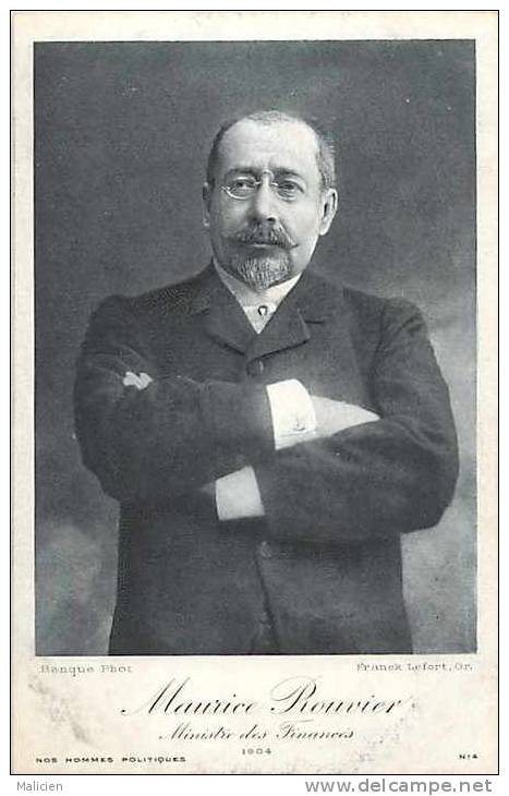 Themes Div-ref E339- Maurice Rouvier - Ministre Des Finances -1904 -carte Bon Etat    - - Personnages