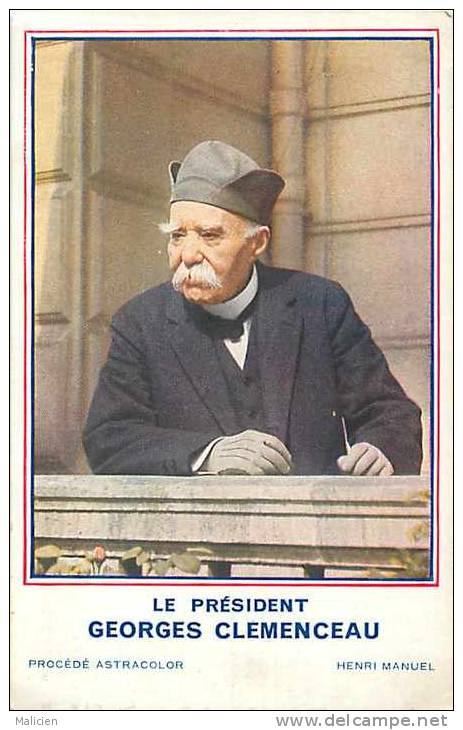 Themes Div-ref E329- Litterature -librairie Plon - Le President Georges Clemenceau  -carte Bon Etat    - - Personnages