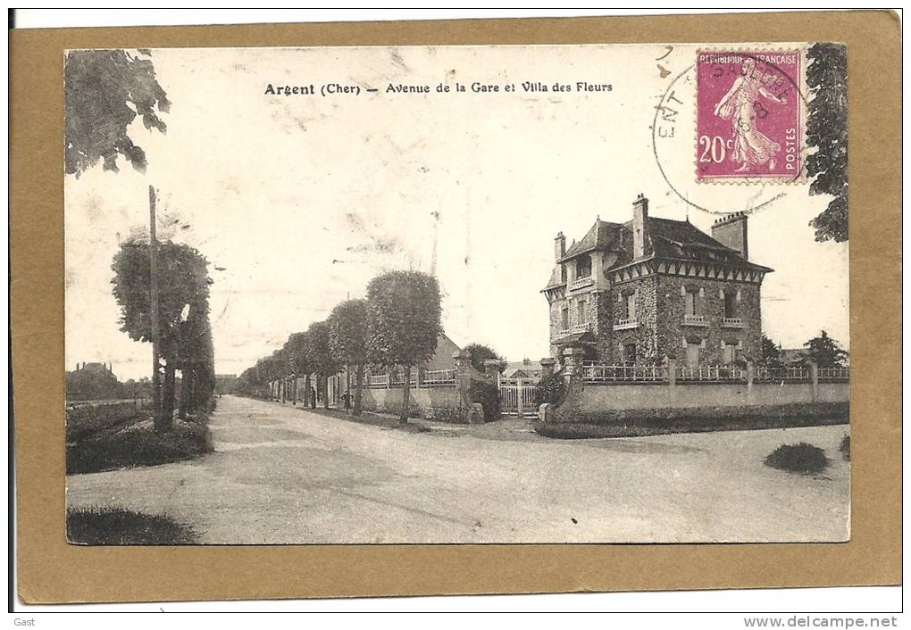 18  ARGENT   AVENUE  DE  LA  GARE  ET  VILLA  DES  FLEURS - Argent-sur-Sauldre