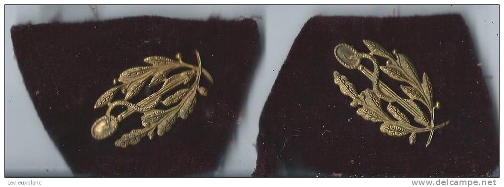 Armée FR/ Deux écussons De Col/ Caducée/insignes Bronze/ Médecine/vers 1910         ET3 - Ecussons Tissu