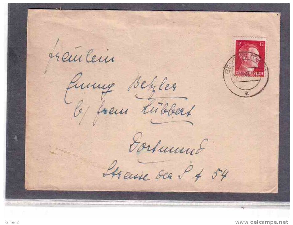 DE98   -  GERMANY POSTAL HISTORY  -   COVER   3.1.1943   GEHREN - Briefe U. Dokumente