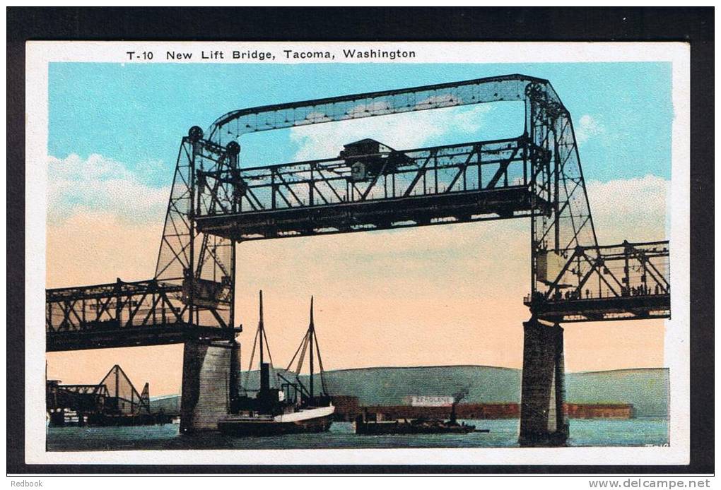 RB 926 - Early Postcard - New Lift Bridge - Tacoma Washington USA - Tacoma
