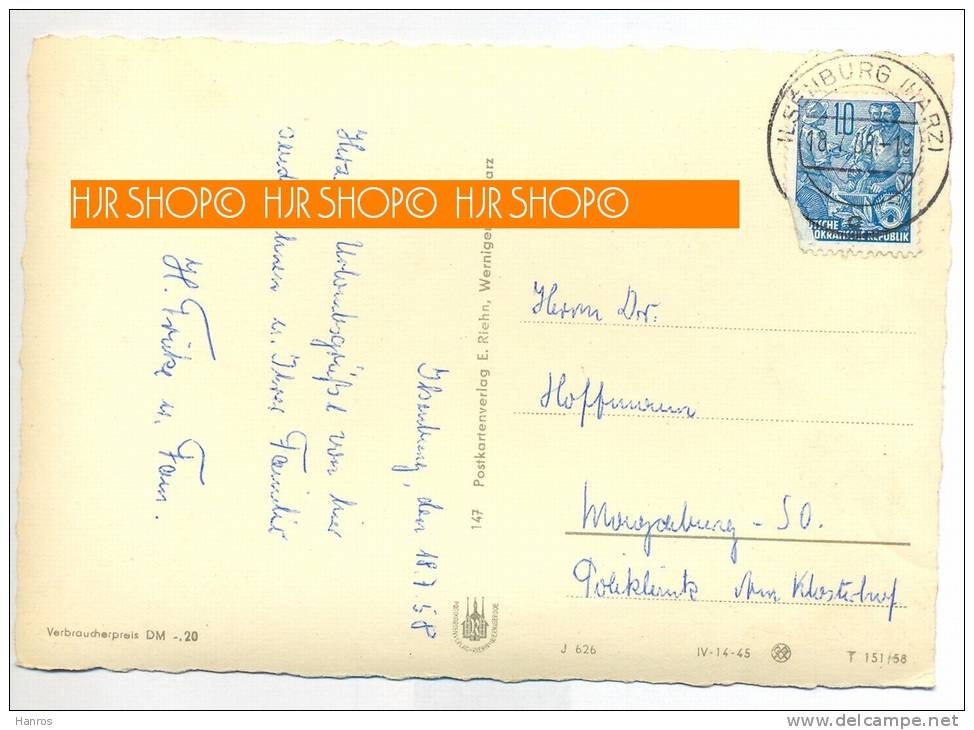 Ilsenburg/Harz – Am Forellenteich,  Verlag: E. Riehn. Wernigerode. POSTKARTE ,  Mit Frankatur, Mit Stempel, Ilsenburg - Ilsenburg