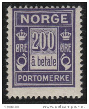 NORUEGA 1923/24 - Yvert #T12 (Taxas) - MLH * - Nuevos