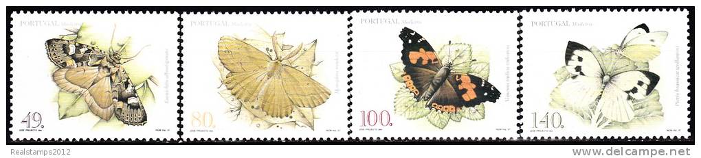 PORTUGAL - 1997, Insectos Da Madeira ( 1.º Grupo ) ( Série, 4 Valores)    ** MNH  MUNDIFIL  Nº 2394/7 - Neufs