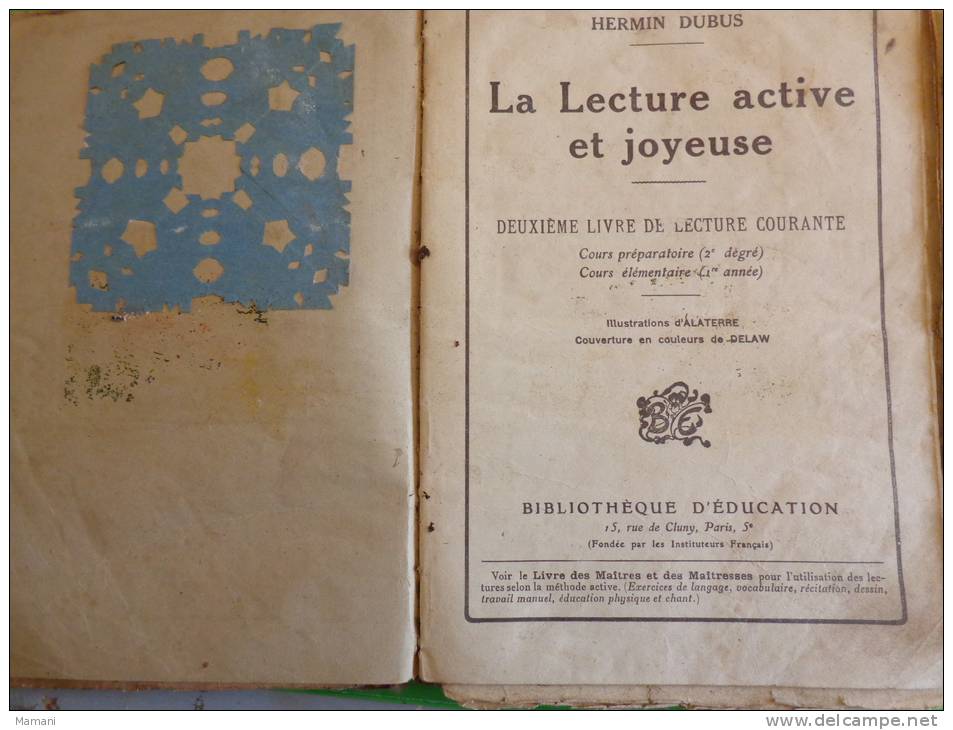 La Lecture Active Et Joyeuse--hermin Dubus--illustrateur Couverture Delaw-.des Annees 1930-vendu Dans L'etat +port - 0-6 Años