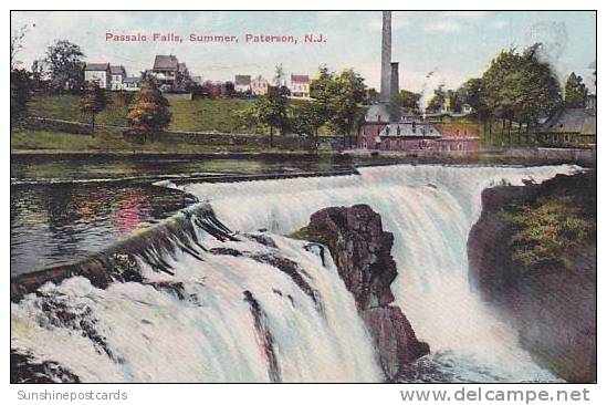New Jersey Paterson Passaic Falls In Summer - Paterson