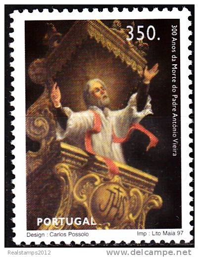 PORTUGAL - 1997,  300 Anos Da Morte Do Padre António Vieira.  350.   ** MNH  MUNDIFIL  Nº 2423 - Nuovi