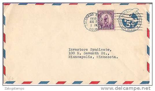 USA Commercial Airmail Cover,  Stamp, (10494) - Covers & Documents