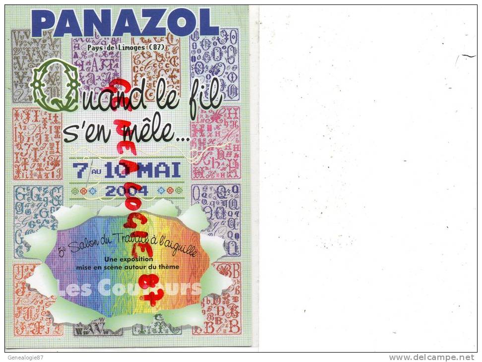 87 - PANAZOL -  5E SALON DU TRAVAIL A L' AIGUILLE - MAI 2004 - Panazol