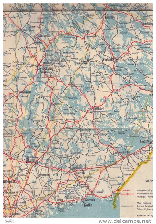 Maanteiden Yleiskarta Översiktskarta över Landsvägarna - Kartoituskuvaukset Flygfotograferingar - Cartes Topographiques