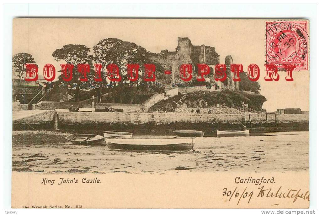 EIRE - INLAND - CARLINGFORD - Xing John's Castle - Leinster - Loch Cairlinn Ireland - Chateau En Irlande - Dos Scanné - Autres & Non Classés