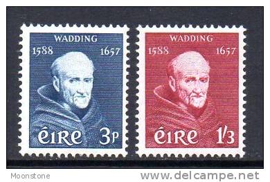 Ireland 1957 Father Luke Wadding Set Of 2, Lightly Hinged Mint - Neufs