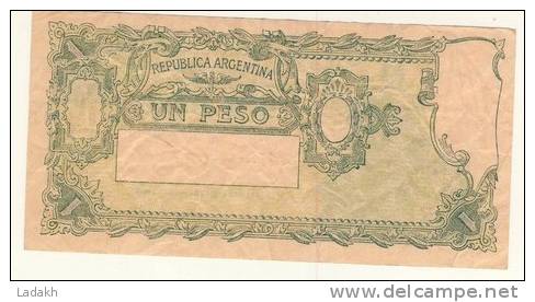 BILLET # ARGENTINE # 1947 # 1 PESO # UN PESO # FEMME BRANDISSANT UNE TORCHE - Argentina