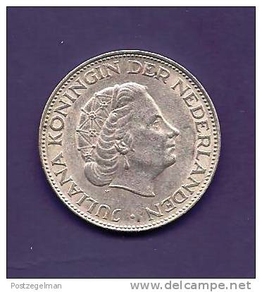 NEDERLAND 1966,  Circulated Coin, XF, 2 1/2 Gulden ,  0.720 Silver Juliana  Km185 C90.101 - Monedas En Oro Y Plata