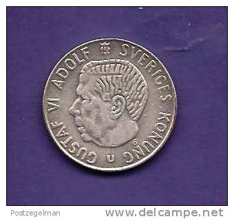 SWEDEN 1967, Circulated   Coin, XF, 1 Krone, 0.400 Silver, Gustav VI,  Km826 C90.122 - Zweden