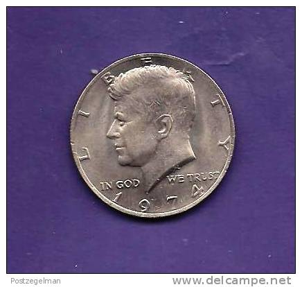 U.S.A. 1974, Circulated Coin, 1/2 Dollar , Copper Nickel, Kennedy C90129 - 1964-…: Kennedy