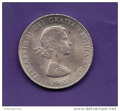 GREAT BRITTAIN 1965,  Circulated Coin, 15 Shilling , Winston Churchill,   Km910  C90.139 - Other & Unclassified