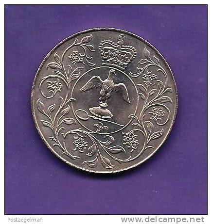 GREAT BRITTAIN 1977  Circulated Coin, QUEEN ELIZABETH II SILVER JUBILEE C90.143 - Autres & Non Classés