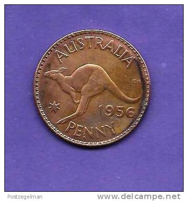 AUSTRALIA 1956,   Circulated Coin, 1 Penny Bronze, KM56, C90.146 - Andere & Zonder Classificatie