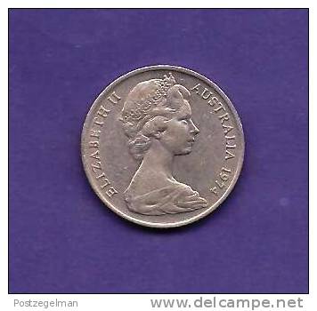 AUSTRALIA 1974,   Circulated Coin VF, 10 Cents Copper-nickel, KM65, C90.149 - Other & Unclassified