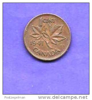 CANADA 1941,   Circulated Coin XF, 1 Cent Bronze, KM32, C90.155 - Canada