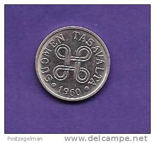 FINLAND 1960,   Circulated Coin XF, 5 MARKKAA, Nickel Plated  KM37a, C90.161 - Finland